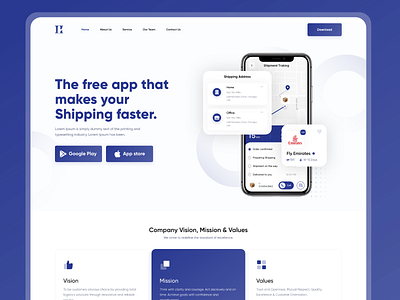 Shipping Website 🚢 adobe xd design illustration ios ui uidesign ux ux design web xd