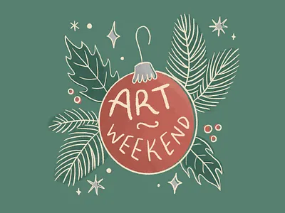 Art Weekend illustration art christmas drawing graphic design holiday illustration procreate procreate art sale type