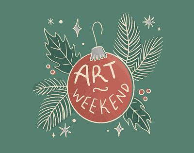 Art Weekend illustration art christmas drawing graphic design holiday illustration procreate procreate art sale type