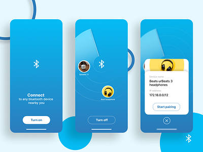 bluetooth app blue app app design design elegant design figma ui ux