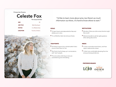 Wine Wizard - Primary User Persona design persona product design user persona ux ux design ux research