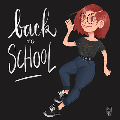 Back To School Illustration backtoschool illustration typogaphy