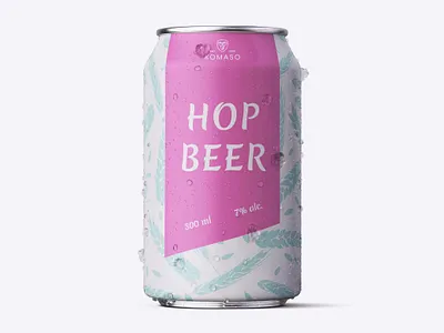Beer Can Hop Beer beer beer can beer label brewery can creative creativity design designer label label design labeldesign labels modern typography