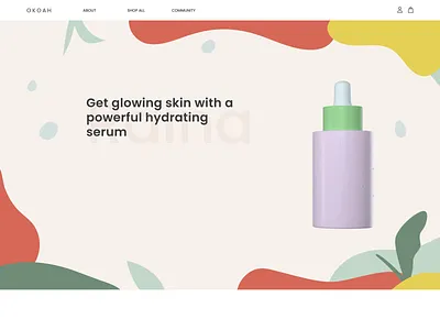 Raina product page interaction 3d 3d animation design interaction motion design product page ui ux web animation web page