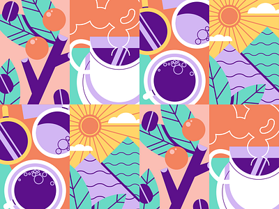 hugoCafé | Pattern abstract coffee design el salvador geometric packaging salvadoran texture ux vector