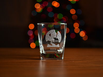 Winter Glass etching glassware holiday winter wistia