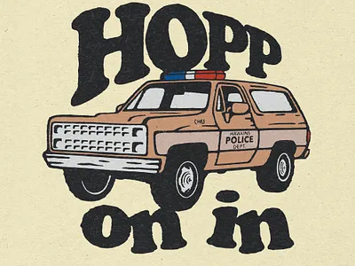 Hopp on in branding design eleven hand drawn hand lettering hawkins illustration logo merchandise design netflix scifi strangerthings t shirt thriller typography vector