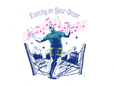 Dancing On Your Grave artwork artworkforsale badge badge design branding concept dancing design drawing graphic design grave illustration illustrator photoshop