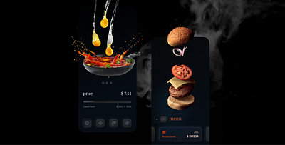 Food app design app colorful creative design design illustration ui