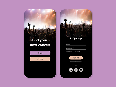 Sign Up Page app dailyui dailyuichallenge design ui ux