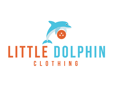 LITTLE DOLPHIN CLOTHING logodesign graphicdesign