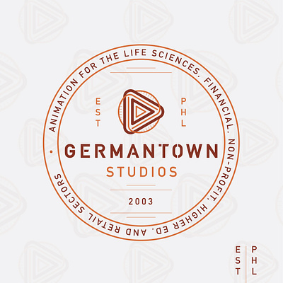 Germantown Studios animation arrow brand branding button graphics icon lockup logo design motion pa philadelphia philly phl play studio