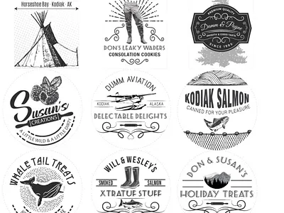 Alaska Themed Food Labels graphic design label design label packaging