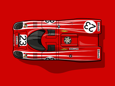 Dream Car - 1970 Porsche 917 adobe adobe illustrator art direction artwork car flat illustration flatdesign freelance design freelance designer freelnacer graphic design icon design iconography illustration illustration art illustrator vector vector art vector illustration vectorart