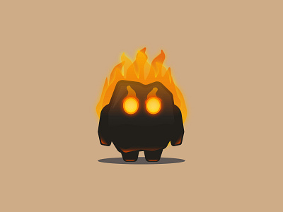 Fire Spirit Dribble character clash royale design fire flat flat design flat illustration flatdesign illustration illustrator spirit supercell vector video game
