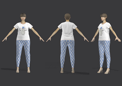 Sleepwear 3d apparealdesign design fashion design flatdesign illustration illustrator nightwear pattern design sleepwear summer technicaldesig