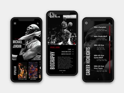 NBA Trading Cards basketball basketball app biography branding design espn fitness fox sports michael jordan mobile sports app nba nba app nba finals sports sports app ui uiux uiux design uiuxdesign ux