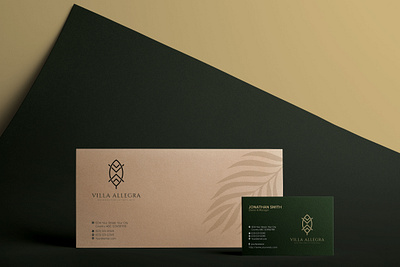 VILLA ALLEGRA Business Card Invitation Card brand identity branding business card conceptual logo creative custom logo design diffart dribbble graphic design illustration invitation card lineart lo go logo design logo maker logodesign logotype