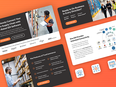 EDI Software Solution | Landing Page b2b cro demo ecommerce edi landing page ppc saas software supply chain ui ux web web design