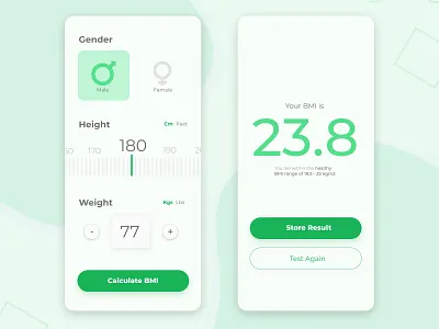 BMI Calculator - Daily UI Design #004 bmi bmicalculator dailyuidesign uidesign webappdesign