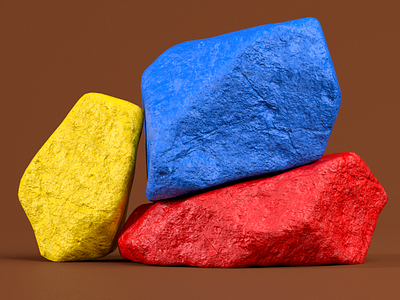 Magic Rocks 3d abstract c4d cinema4d colors visual