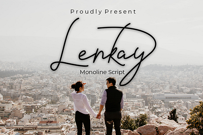 Lenkay branding font font script font wedding monoline