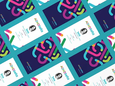 ADHDSeta Business Card branding business card design colors logo marketing collateral