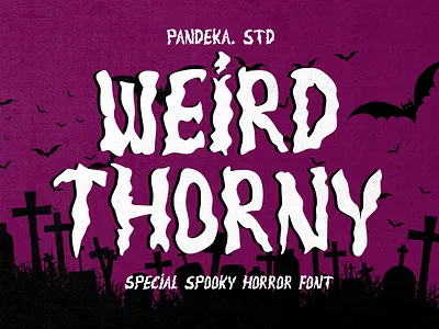 Weird Thorny - Spooky Horror Font type