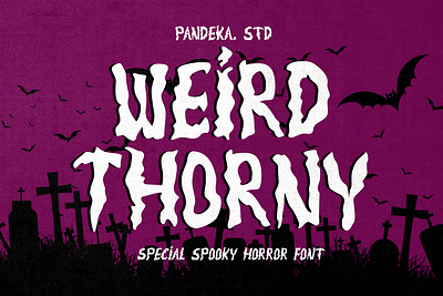 Weird Thorny - Spooky Horror Font type