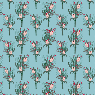 Bouquet artwork design floral illustration licensing lineart pattern pattern a day pattern art surface pattern design