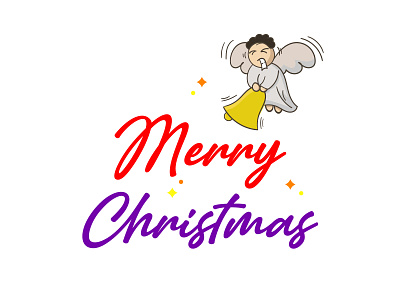 Merry Christmas angel christmas christmas card design flat flat design flat illustration flatdesign illustration illustrator vector xmas