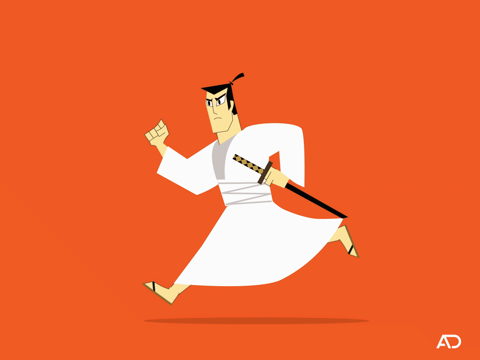 Samurai Jack aftereffects animation animação character animation characterdesign gif gif animated motion design samurai