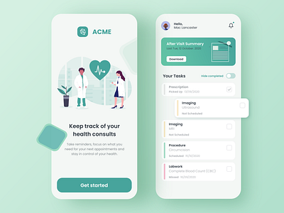 Medical Mobile App app clinic design design app doctor health healthcare hospital medical medical app medicine mobile app mobile design mobile ui ui user experience user interface