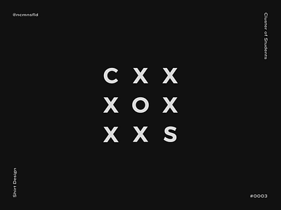 Shirt Design - Cluster of Students album cover black bold branding church church branding clothing design dark game game design minimal minimalist logo ministry music shirt design simple typography vector worship youth