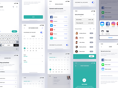 Saloon App Design app card clean development mobile app saloon ui uidesign uiux work