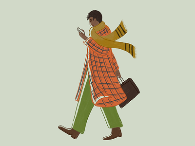 Plaid character human illustration illustrator man plaid procreate