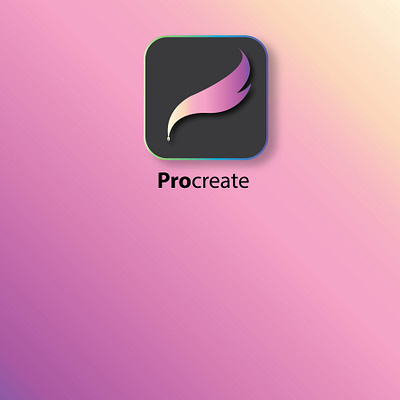 Procreate logo redesign app branding design flat getcreativewithprocreate icon logo minimal procreate procreateredesign