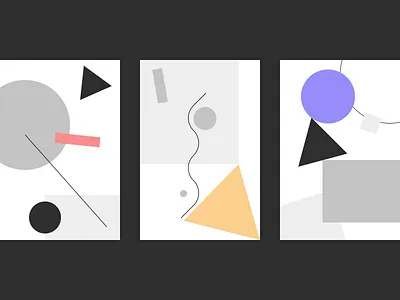 Compositions abstract artwork figma geometric geometry minimal simple vector