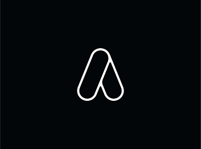 A Logo branding design icon identity letter a logo mark minimal monogram symbol vector