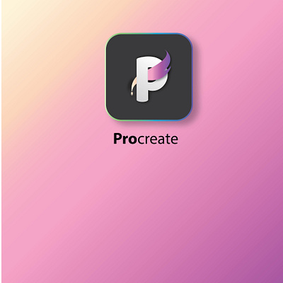 Procreate icon redesign app branding design flat getcreativewithprocreate icon logo minimal procreate procreateredesign