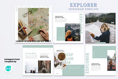 Instagram Feed Template - Explorer branding design graphicdesign instagram instagram post instagram story instagram template