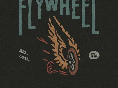 FLY WHEEL badge badgedesign bikers branding design graphicdesign illustration illustration design motorcycle vector