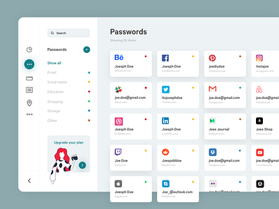 Password Manageer Dashboard Concept 1 dashboard ui ux website website design