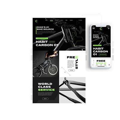 Cleveland Bike Co. Responsive branding design ui ux website