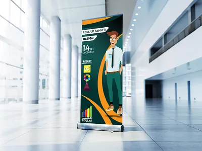 Roll up banner design banner banner design branding design illustration illustrator logo modern roll up banner roll up banner design roll up banner templ typography vector