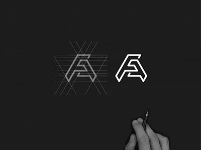 FA app brand brand mark branding design icon lettering logo luxury minimal