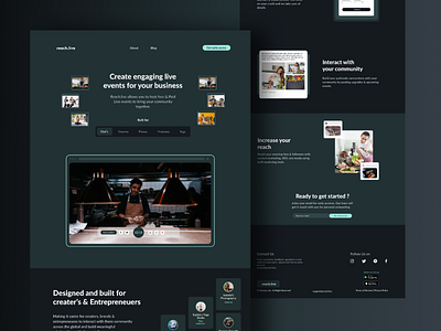 rich.live Landing page aesthetics creators dribbble ui uxui