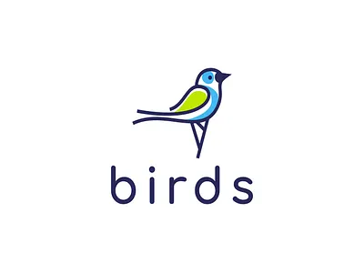Bird animal bird clean illustration logo logotype