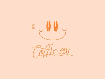 Monoline logo (Coffiness) adobe illustrator brand identity design flat graphicdesign logo logo design logotype monoline orange logo