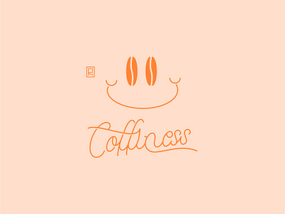 Monoline logo (Coffiness) adobe illustrator brand identity design flat graphicdesign logo logo design logotype monoline orange logo